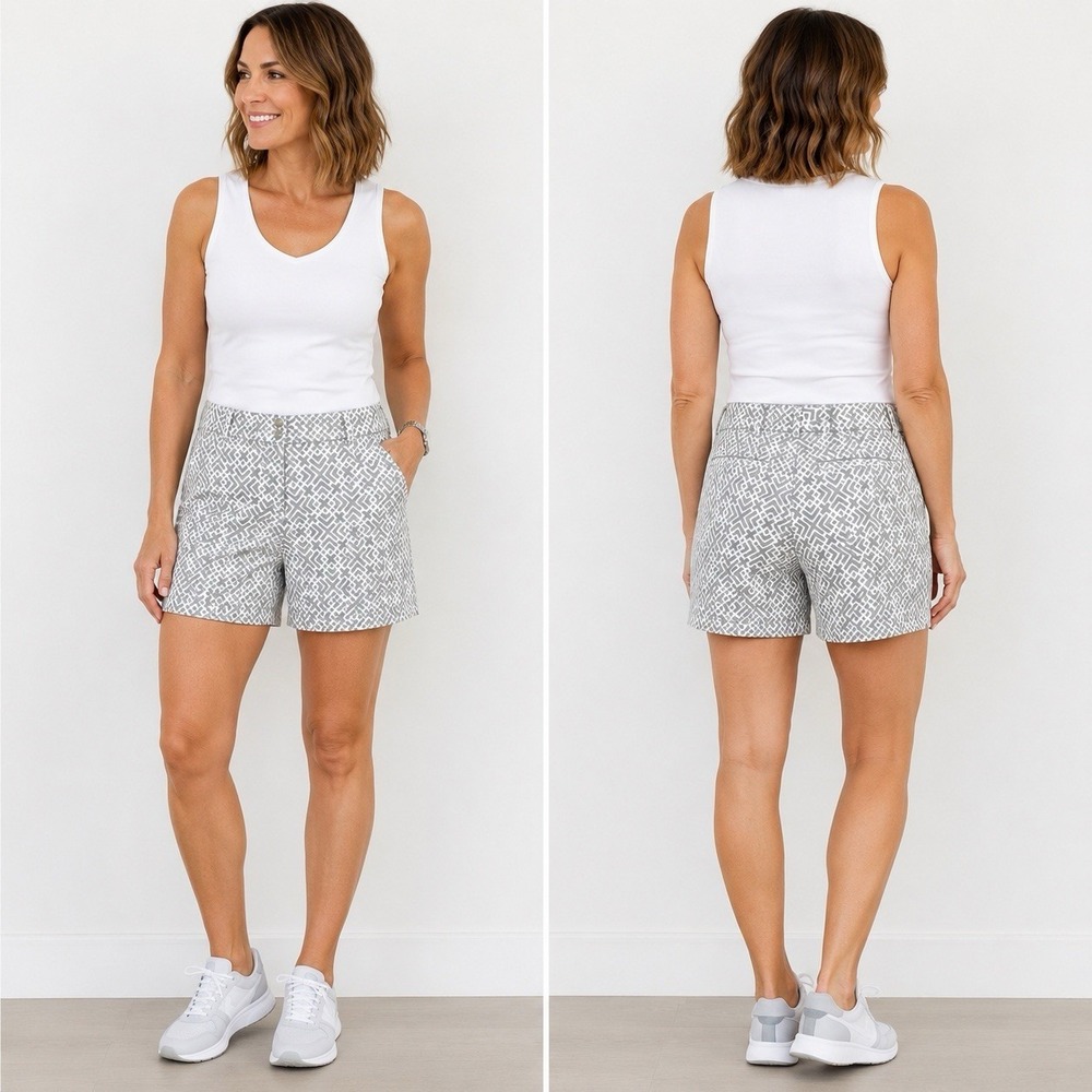 ADIDAS Performance Golf Shorts | Gray | Geometric | Women's 6